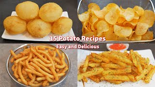 15 Amazing Potato Recipes  Easy and Delicious  Crispy French Fries  Potato Chips  Potato Snack [upl. by Jones]