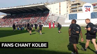 WATCH  Kolbe Kolbe Thousands of Toulon fans in awe as Springboks hold open training session [upl. by Soph]