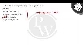 All of the following are examples of lyophobic sols except [upl. by Irpac]