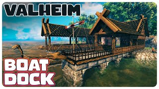 How to Build an Impressive Boat Dock  Valheim [upl. by Tenej]