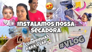 INSTALAMOS NOSSA SECADORA FISCHER DE 8kg resenha 👏🏽 COMPRINHAS PARA O LAR 🏡 REDECORAMOS O QUARTO✨ [upl. by Eadwine]