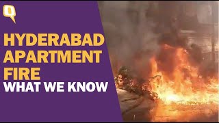 Hyderabad Fire in Apartment Building Kills 9 in Nampally  The Quint [upl. by Milson727]