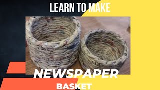 Mini basket made out of newspaper  Newspaper weaved basket  Wicker Basket  Newspaper Weaving [upl. by Sileray241]