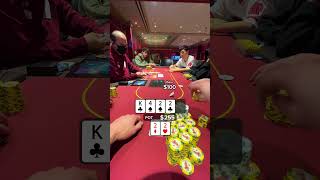 QUADS in a Massive Pot shorts poker [upl. by Nahshon]