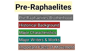 PreRaphaelites  PreRaphaelite Brotherhood  PreRaphaelite Movement in English Literature [upl. by Asenev]