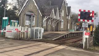 Bucknell Station Level Crossing Shrops Saturday 17022018 [upl. by Ttihw640]