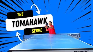 How to do a very spinny Tomahawk Serve in Table Tennis [upl. by Kilian]