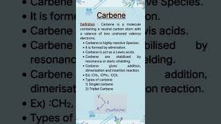 carbene electron valence unshared reactive elimination stability example types reaction [upl. by Nnateragram12]