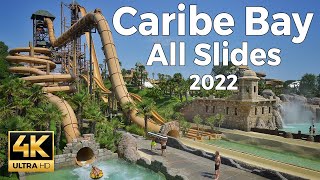 Caribe Bay Waterpark 2022 Aqualandia Jesolo Italy  All WaterSlides [upl. by Dviad]