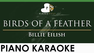 Billie Eilish  BIRDS OF A FEATHER  LOWER Key Piano Karaoke Instrumental [upl. by Wolf]