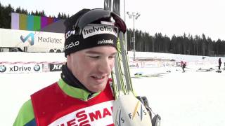 Dario Cologna talks mass start classic in Nove Mesto [upl. by Atiuqrehs699]