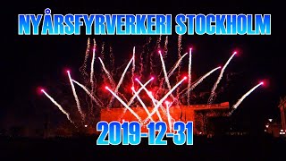 Fyrverkeri Stockholm nyårsafton 20191231 [upl. by Eisenberg487]