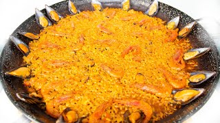 Deliciosa PAELLA DE GAMBA ROJA y mejillones [upl. by Mehala87]