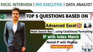 MIS Executive amp Data Analysis Interview Questions amp Answer  MIS Executive Cracker  Excel Interview [upl. by Sitof]