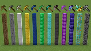 which pickaxe is the fastest in minecraft experiment [upl. by Epuladaugairam552]