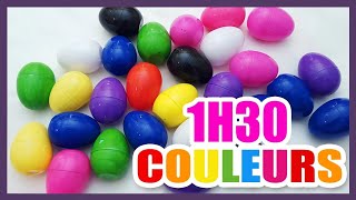 Compétitions des couleurs  Oeufs surprises pour apprendre les couleurs et les chiffres Titounis [upl. by Rovit]