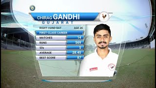 IraniCup  Chirag Gandhi 136 run  Rest of India vs Gujarat [upl. by Mack329]