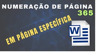 Numeração de página no word 365 [upl. by Hgalehs]