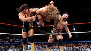 The Steiner Brothers vs The Fabulous Freebirds  NWA Tag Team Title Match World Championship Wrest [upl. by Eilyw788]