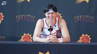 Yuta Watanabe 2023 Phoenix Suns Media Day Press Conference [upl. by Gotthelf409]