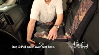 Camo Truck Browning Camo Seat Cover Installation [upl. by Neelear745]