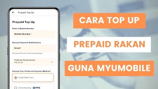 Cara Tambah Nilai Kredit Prepaid Atau Top Up U Mobile Ke Rakan Keluarga Dan Orang Lain Di MyUMobile [upl. by Nnylaehs]