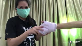 Cravat Phase Bandaging  First Aid [upl. by Nibroc448]