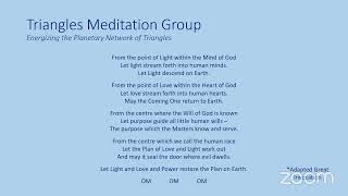 Triangles Meditation Group Webinar [upl. by Yadahs]