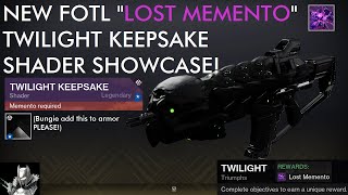 Destiny 2 Festival of the Lost  New quotLost Mementoquot Twilight Keepsake Shader Showcase [upl. by Eittah]