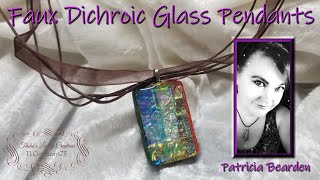 Faux Dichroic Glass Pendants Polymer Clay Dichroic Effect Pendants [upl. by Mihe]