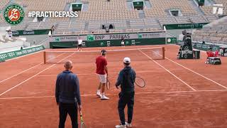 Roger Federer Full Practice Roland Garros 2021  Practice Pass [upl. by Imoin]