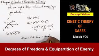 Class 11 Physics  Kinetic Theory of Gases  26 Degrees of Freedom amp Equipartition of Energy [upl. by Mamoun]