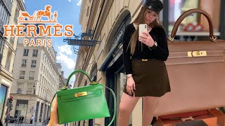 BACK IN PARIS Faubourg Saint Honoré HERMÈS LUXURY SHOPPING VLOG → BIRKINS amp KELLYS  Full Store Tour [upl. by Virgy]