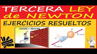 TERCERA LEY de NEWTON  EXPLICACIÓN Y EJERCICIOS RESUELTOS [upl. by Lolanthe]