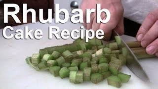 Easy Rhubarb Cake Recipe  GardenFork [upl. by Mirisola]