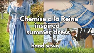 HAND SEWN Chemise a la Reine inspired summer dress [upl. by Ramin962]