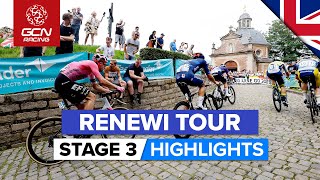 Muur van Geraardsbergen Provides Late Drama  Renewi Tour 2023 Highlights  Stage 3 [upl. by Valentijn]