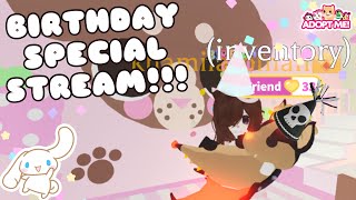 BIRTHDAY WEEK STREAM PLAYING ADOPT ME WITH MY FANS [upl. by Arikaahs]