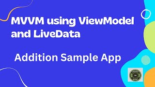 Simple Addition App using MVVM and LiveData  Tamil [upl. by Ahsekyw]