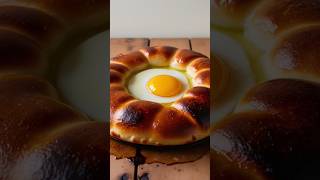 Khachapuri Adjaruli Georgian Cheese Breed Boat recipe cooking food baking shorts dinner [upl. by Bakerman]