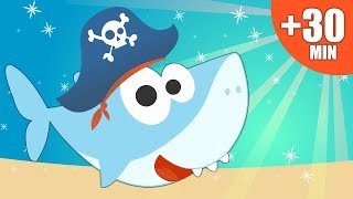 BABY SHARK en Español y más canciones divertidas para aprender  30 Minutos de Recopilación Música [upl. by Garvy]