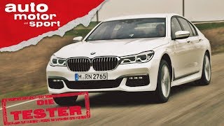 BMW 750d WeißwurstBomber greift an  Die Tester ReviewTest auto motor und sport [upl. by Akirat]