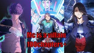 Top 10 ManhwaManhua where mc is a villain 100 chapters [upl. by Walke72]