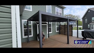 How to Assembly 20 X 10 Aluminum Louvered Pergola Assembly by Right1 Assembly llc [upl. by Busey]