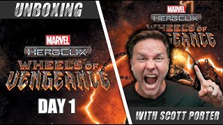 Start your engines  Marvel HeroClix Wheels of Vengeance Unboxing  Day 1 [upl. by Nashbar]