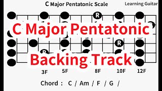 C Major Pentatonic Backing Track amp C Major ScaleCAmFG Good for Improvisation Beginner [upl. by Baalbeer]