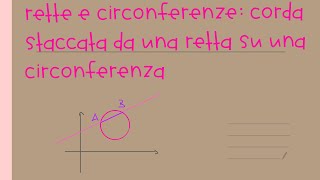 Rette e circonferenze corda staccata da una retta su una circonferenza [upl. by Eceinahs]