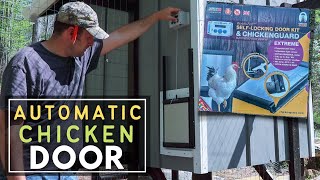 HOW TO INSTALL AN AUTOMATIC CHICKEN DOOR 🚪🐓  ChickenGuard Extreme  Building a Chicken Coop [upl. by Oek486]