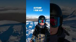 Skiingsnowboarding in Scotland winter glencoe ski snowboarding mountains shorts skiscotland [upl. by Nonnahsed625]