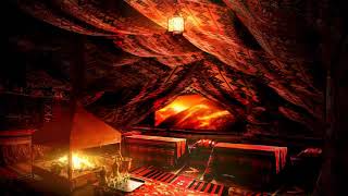 AmbienceASMR Bedouin Tent amp Fireplace Sunset Windy Sahara Desert 8 Hours [upl. by Ahtreb]